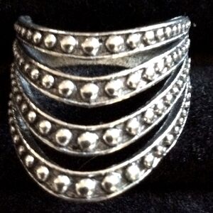 Silver Statement Ring Size 4